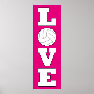 Póster Voleibol vertical Personalizado de amor Poster de