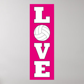 Póster Voleibol vertical Personalizado de amor Poster de