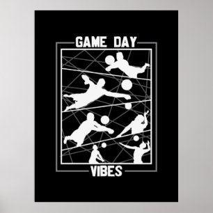 Póster Voleibol Vibes de día de juego