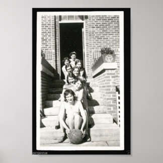 Póster Voleibol vintage