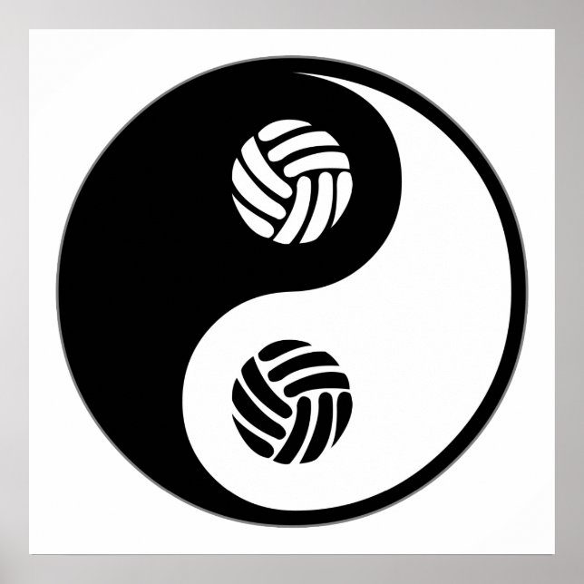 Póster Voleibol Yin Yang (Frente)