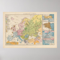 Volkerkarte von Europa, Mapa de Europa