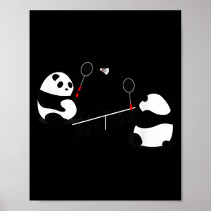 Póster Volley Panda de Bádminton