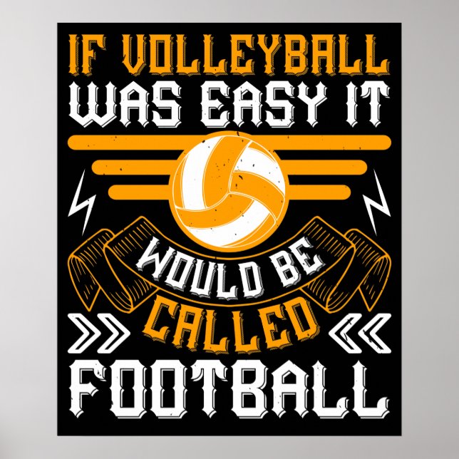 Póster Volleyball - A Good Setter Like A Waiter (Frente)