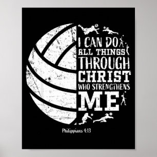 Póster Volleyball Femenino Verso Cristiano Adolescente Pe