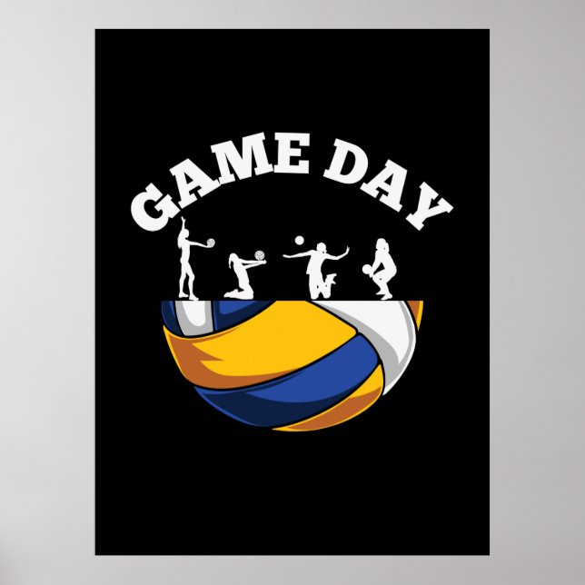 Póster Volleyball Player | Game Day Volleyball (Frente)