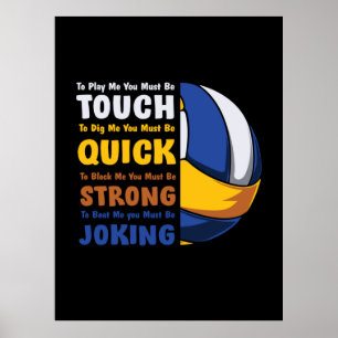 Póster Volleyball Player   You Must Be Strong