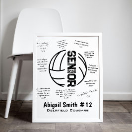 Póster Volleyball Senior Night Poster for Signatures