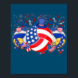 Póster Volleyball USA Flag Hat Fireworks Patriotic 4th<br><div class="desc">Volleyball USA Flag Hat Fireworks Patriotic 4th Of July Gift. Perfect gift for your dad,  mom,  papa,  men,  women,  friend and family members on Thanksgiving Day,  Christmas Day,  Mothers Day,  Fathers Day,  4th of July,  1776 Independent day,  Veterans Day,  Halloween Day,  Patrick's Day</div>