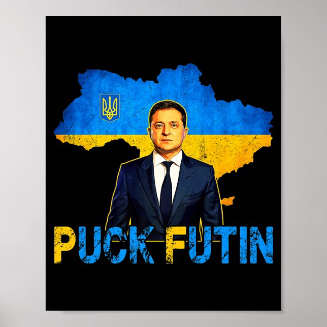 Póster Volodymyr Zelensky Puck Futin Meme Estoy Con El Re (Frente)