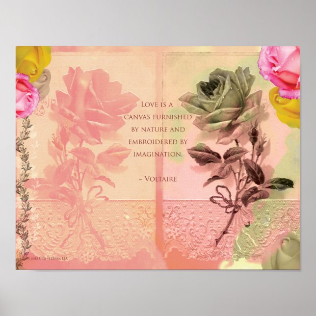 Póster Voltaire, 14" x 11" - Poster de archivo mate (Frente)