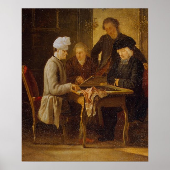 Póster Voltaire en ajedrez (Frente)