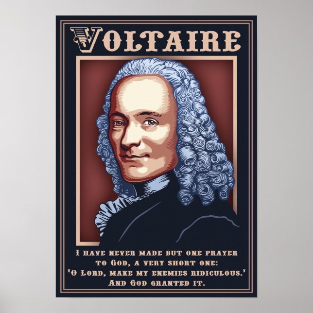 Póster Voltaire - Oración (Frente)