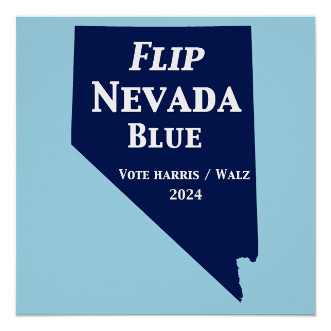 Póster Voltear el azul de Nevada en 2024 (Anverso)