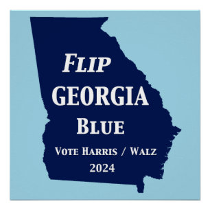 Póster Voltear Georgia Blue en 2024