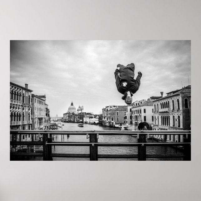 Póster Voltear sobre el puente de Venecia (Frente)