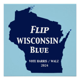Póster Voltear Wisconsin Blue en 2024