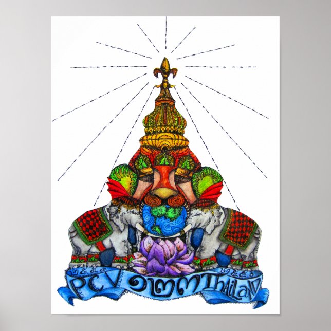 Póster Voluntario de los Cuerpos de Paz - Tailandia (Frente)