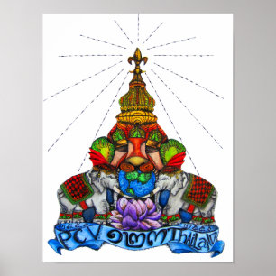 Póster Voluntario del cuerpo de paz - Tailandia