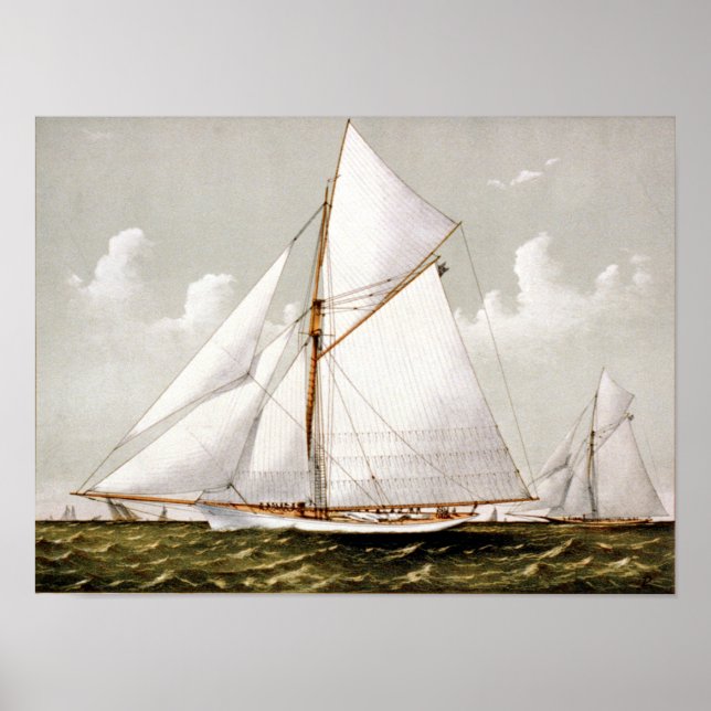 Póster Voluntario eslovaco de yate - 1887 (Frente)