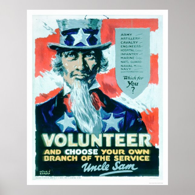 Póster Voluntario y elija su sucursal (US02082) (Frente)