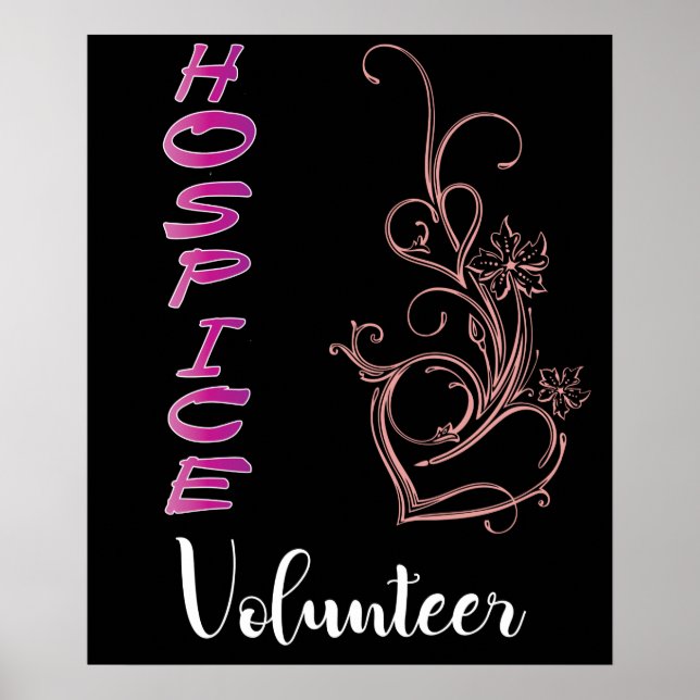 Póster Voluntarios de Hospicio Regalo Mujeres Enfermeras  (Frente)