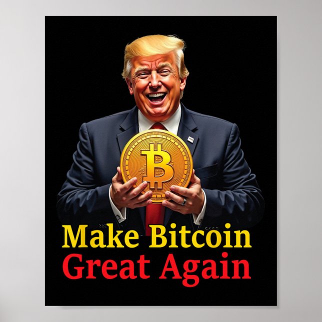 Póster Volver a hacer grande el bitcoin Trump Bitcoin Cry (Frente)
