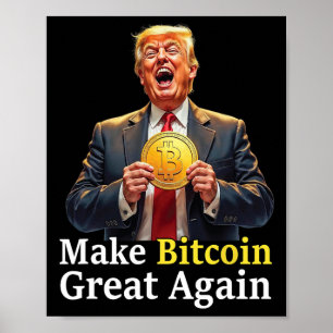 Póster Volver a hacer grande el bitcoin Trump Bitcoin Cry