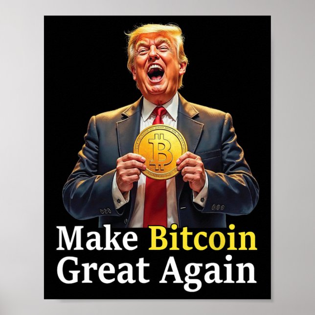 Póster Volver a hacer grande el bitcoin Trump Bitcoin Cry (Frente)