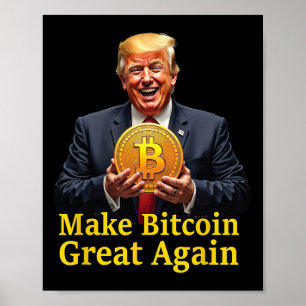 Póster Volver a hacer grande el bitcoin Trump Bitcoin Cry