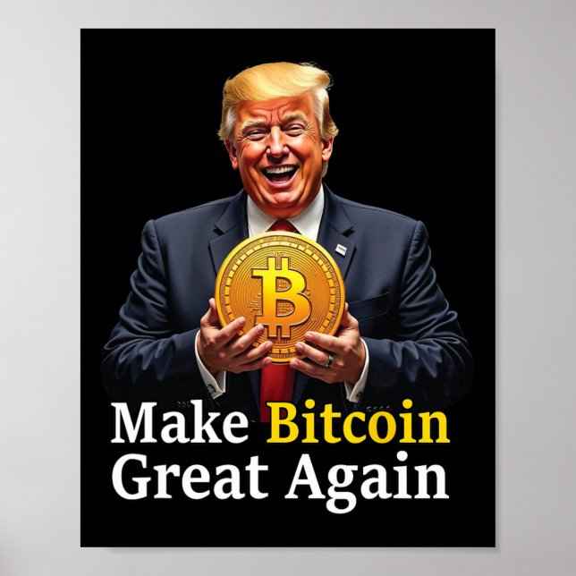 Póster Volver a hacer grande el bitcoin Trump Bitcoin Cry (Frente)
