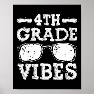 Póster Volver a la escuela 4° grado de vibraciones