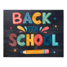 Volver a la escuela Rótulo Poster imprimible
