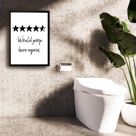 Póster Volvería Aquí Otra Vez Un Baño Divertido