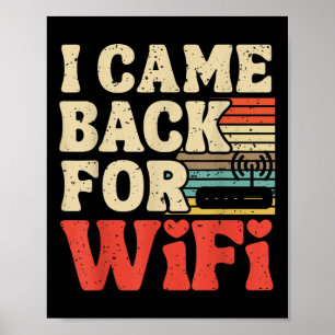 Póster Volví Por Wifi Divertido De Vuelta A La Escuela In