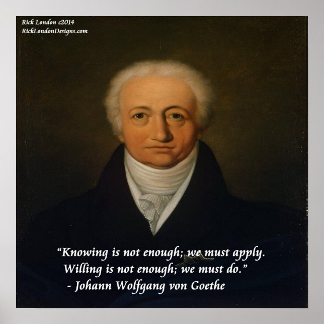 Póster Von Goethe Debemos Hacer Cita Poster (Frente)