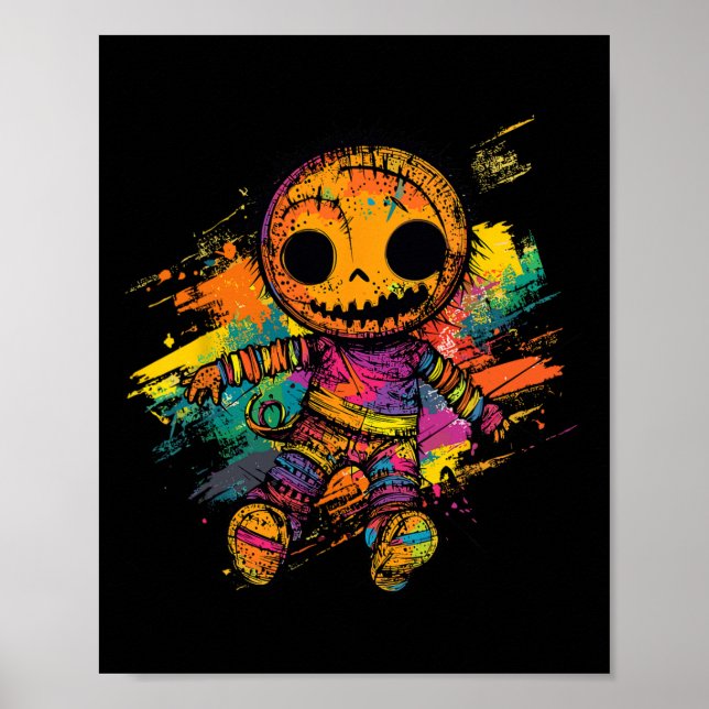 Póster Voodoo Doll Creepy Cute Halloween (Frente)