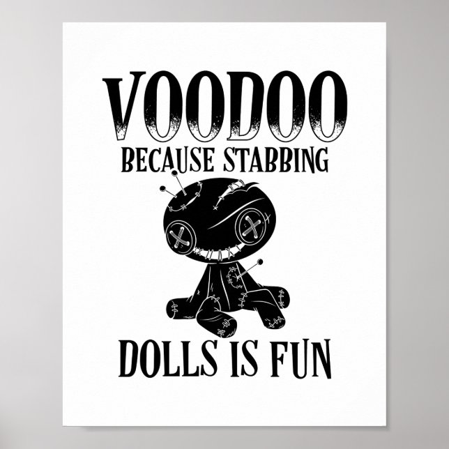 Póster Voodoo Sayings | Regalo de maldición mágica de muñ (Frente)