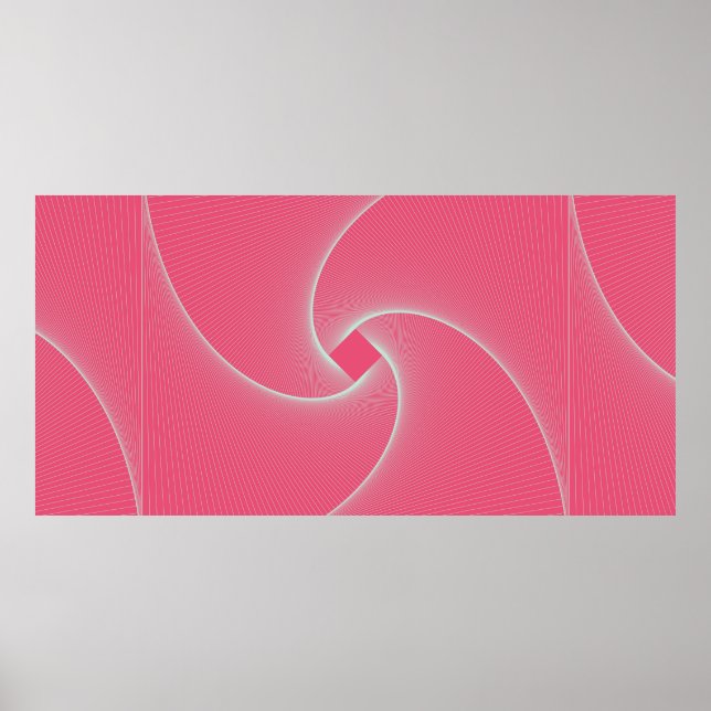 Póster vorágine cuadrado delineado en rosa terciopelo (Frente)