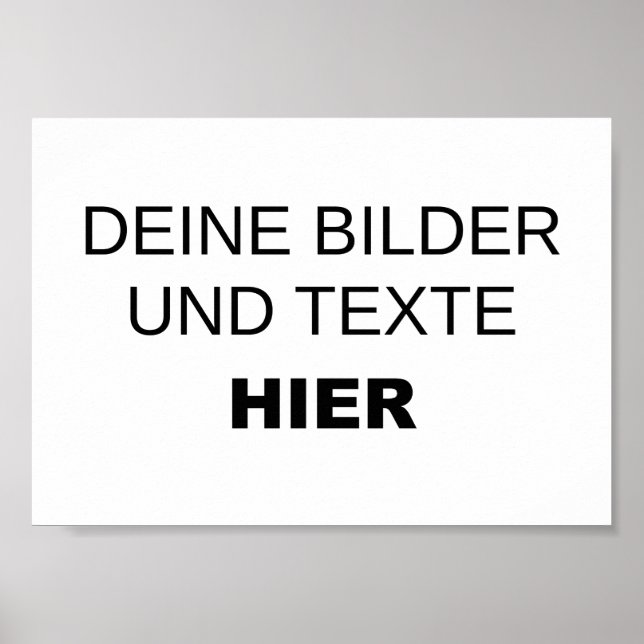 Póster Vorlage für individuelle Poster (Frente)