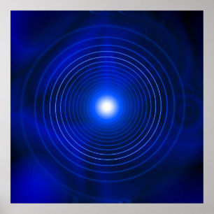 Póster Vortex azul