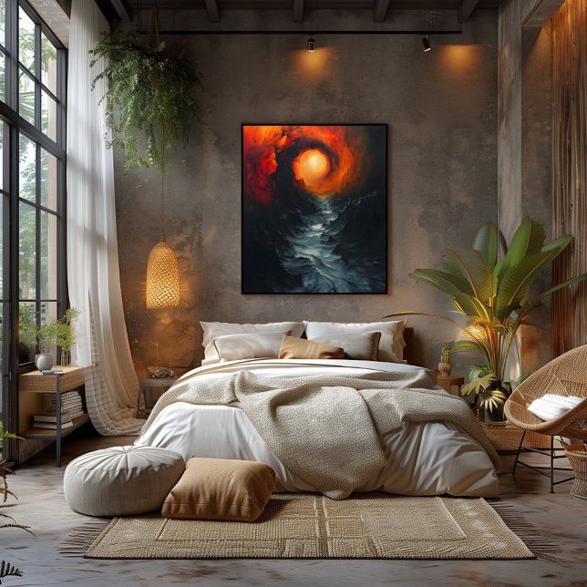 Póster Vórtice Ardiente del Océano Furia de la Naturaleza (Subido por el creador)