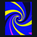 Póster Vórtice azul<br><div class="desc">vórtice azul,  azul,  vórtice,  arte pop,  viajes,  mente,  cerebro,  espiral,  burbujas,  diseño</div>