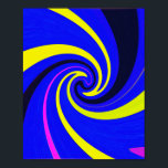 Póster Vórtice azul<br><div class="desc">vórtice azul, azul, vórtice, arte pop, viajes, mente, cerebro, espiral, burbujas, diseño</div>
