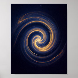 Póster Vórtice Cósmico de Luz Dorada
