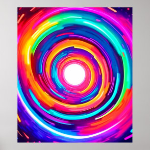 Póster Vórtice de color: diseño dinámico