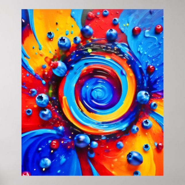 Póster Vórtice de Frutas Vibrantes (Frente)