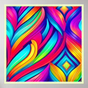 Póster Vórtice del arcoiris psicodélico