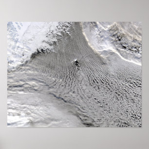 Póster Vórtices nubosos de la isla Jan Mayen