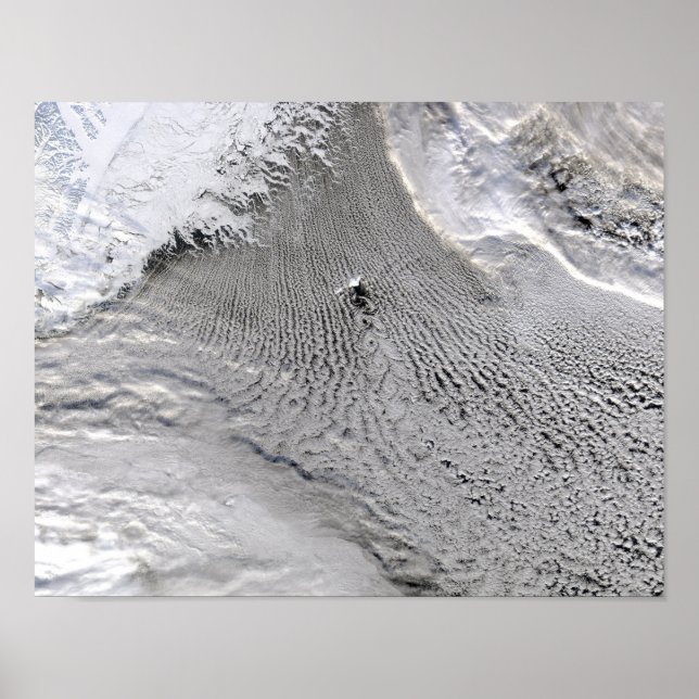 Póster Vórtices nubosos de la isla Jan Mayen (Frente)